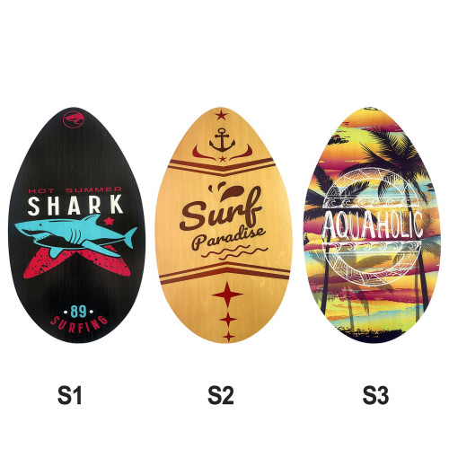 ΣΑΝΙΔΑ ΞΥΛΙΝΗ SURF SKIMBOARD 76x45cm SUMMERtiempo 622163