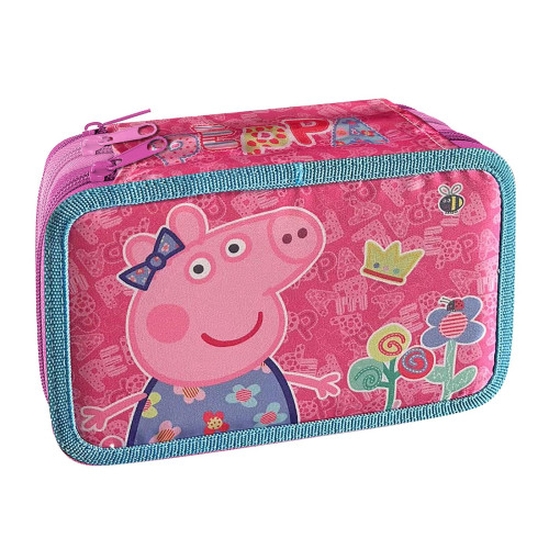 ΚΑΣΕΤΙΝΑ ΓΕΜΑΤΗ ΤΡΙΠΛΗ PEPPA PIG 19,5x12,5x7cm PEPPA 1004Ε-1188