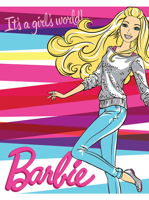 Barbie Παιδική fleece κουβέρτα Barbie 50 viops15912
