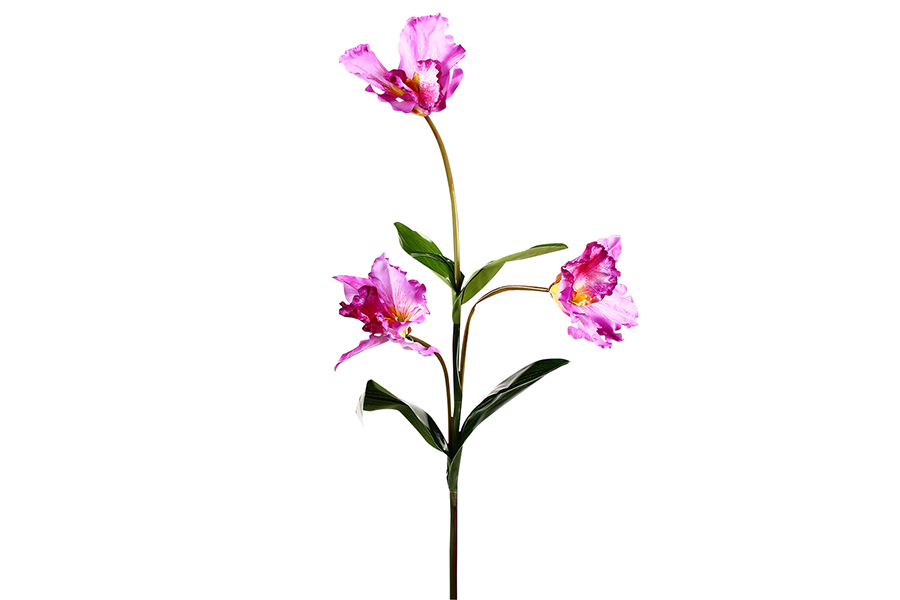 Keskor Διακοσμητικό λουλούδι με 3 άνθη χρ. μωβ ανοιχτό 3723-1