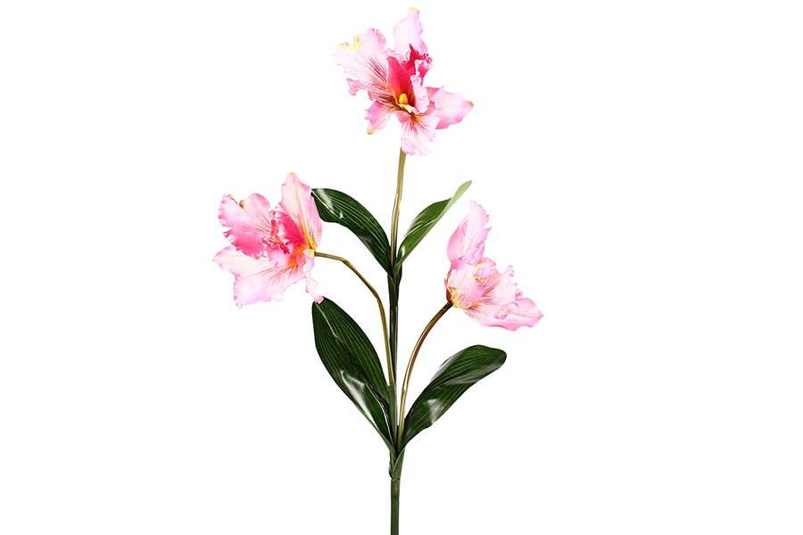 Keskor Διακοσμητικό λουλούδι με 3 άνθη χρ. ροζ 3723-2