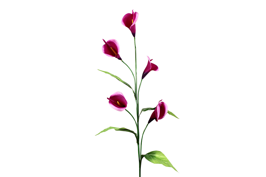 Keskor Διακοσμητικό λουλούδι κρίνος με 5 άνθη χρ. μωβ 3726-2