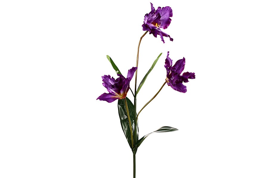 Keskor Διακοσμητικό λουλούδι με 3 άνθη χρ. μωβ σκούρο 3723-4