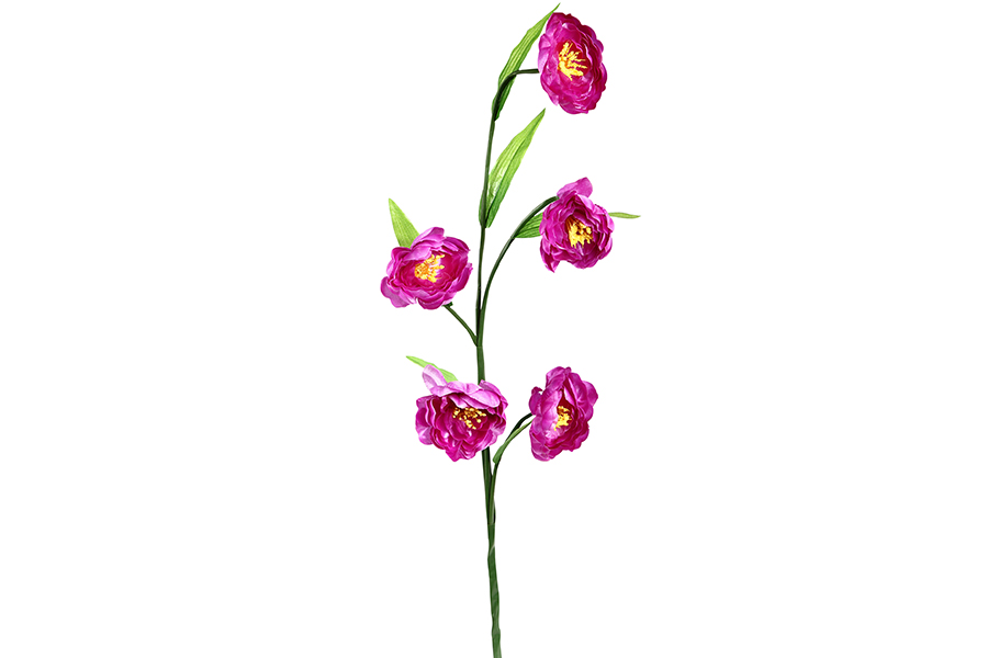 Keskor Διακοσμητικό λουλούδι με 5 άνθη χρ. μωβ 3725-3