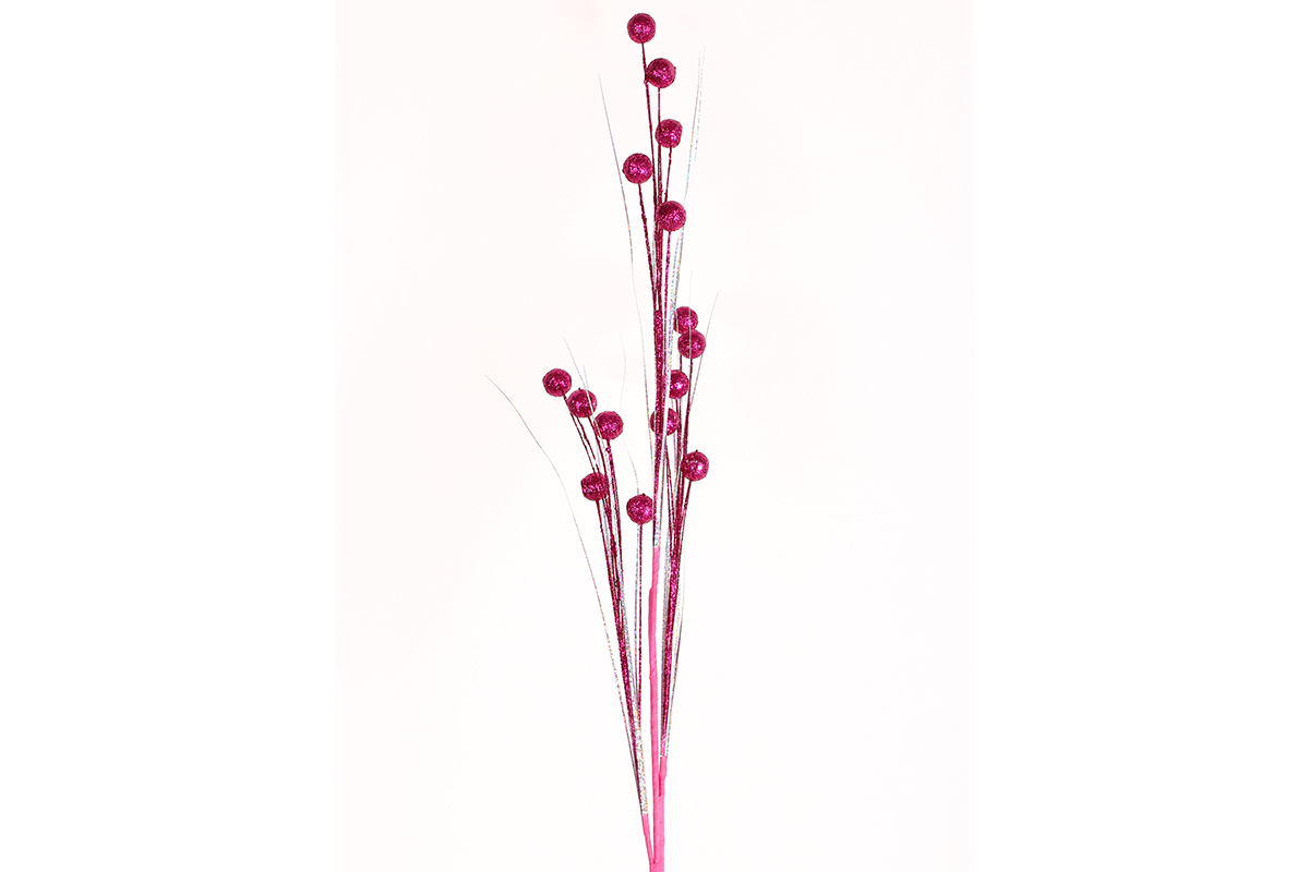 Keskor Λουλούδι διακοσμητικό με γκλίτερ χρ. φούξια 021604-2