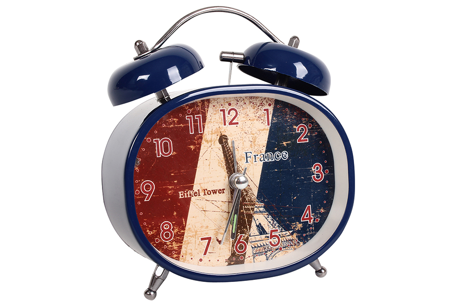 Keskor Ρολόι ξυπνητήρι μεταλλικό με φως 10,5Χ5Χ12 εκ. σχ. EIFFEL 044009-6