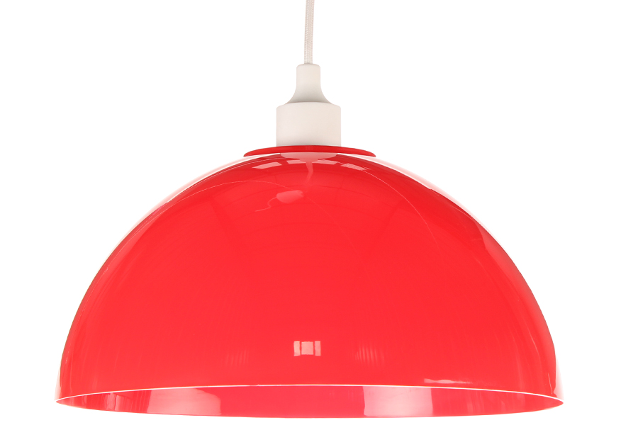 Keskor Φωτιστικό μονόφωτο πλαστικό E27 Φ34,5Χ17 εκ. χρ. κόκκινο - HL003910 610039-10