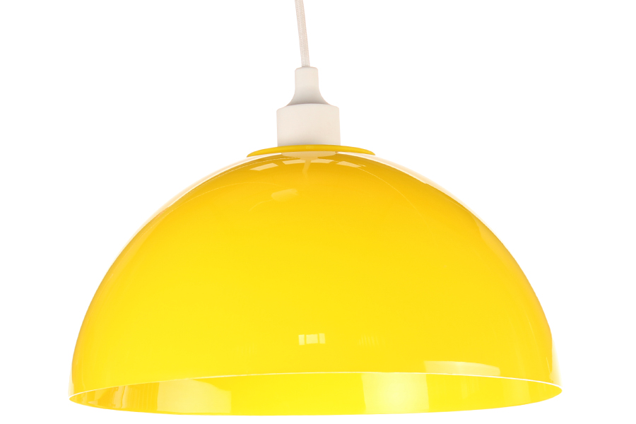 Keskor Φωτιστικό μονόφωτο πλαστικό E27 Φ34,5Χ17 εκ. χρ. κίτρινο - HL003911 610039-11