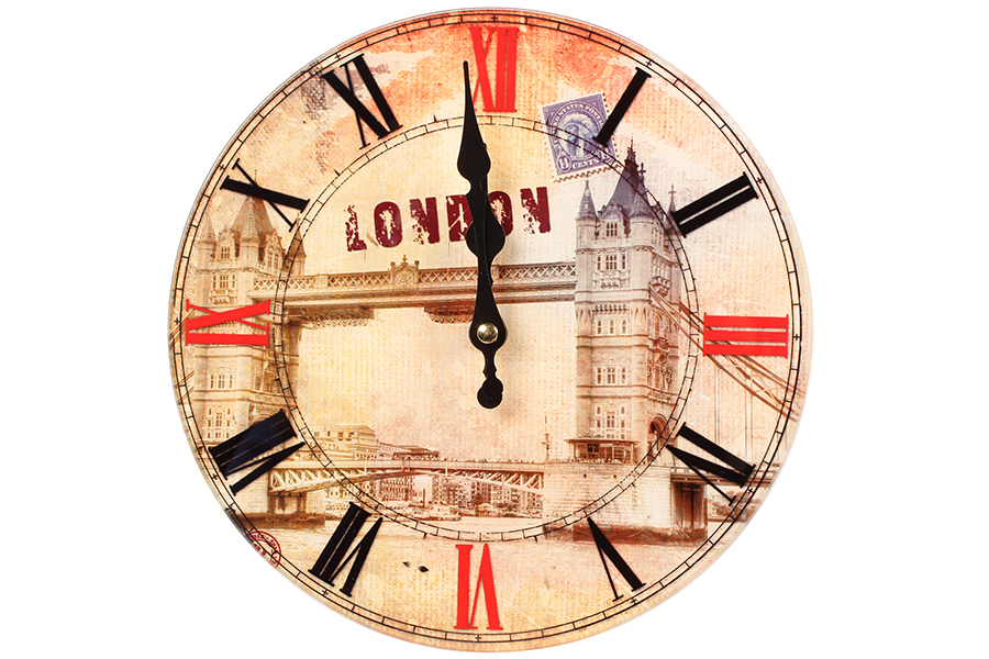 Keskor Ρολόι τοίχου γυάλινο Φ23 εκ. σχ. LONDON 6223231-2