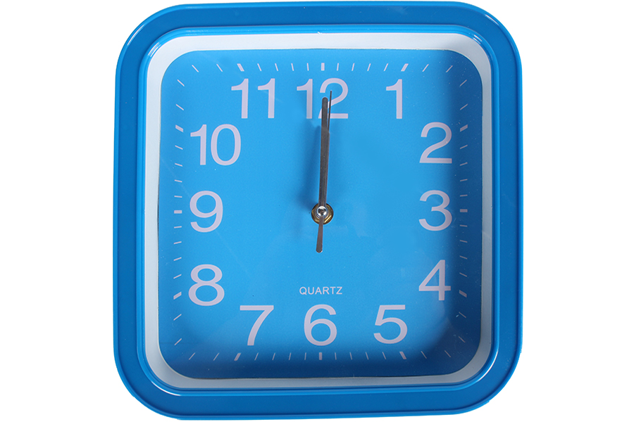 Keskor Ρολόι τοίχου πλαστικό 24,5Χ24,5 εκ. μπλε 673.04 6567304