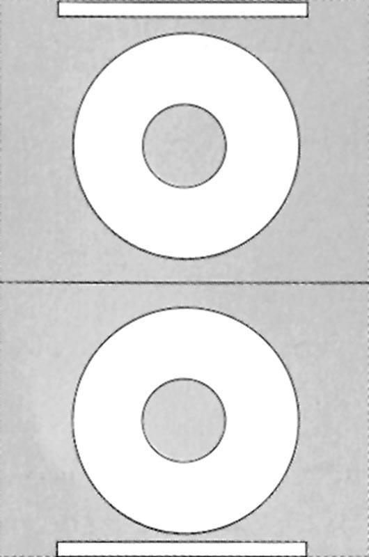 Next Markin ετικέτ. αυτοκόλ. λευκές CD-DVD ø114,5mm 2/φ 100φ Α4 09976---25-2