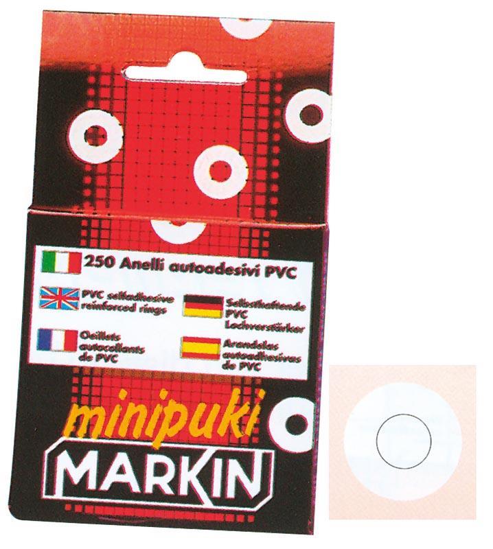 Next Markin αυτοκόλ. δαχτυλίδια pvc λευκά ø6mm 500τμχ. 19522---25-2