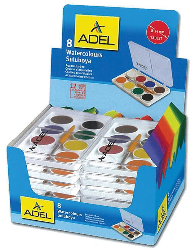 Adel Adel νερομπογιές 8 χρωμάτων 21621---03-2