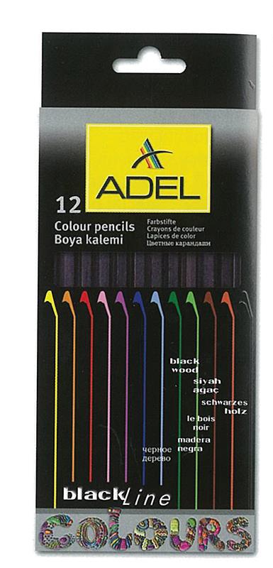 Adel Adel ξυλομπογιές Blackline natural body 12 χρώματα 21650---03-2