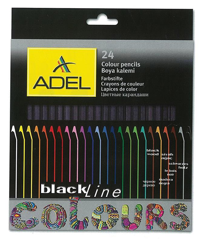 Adel Adel ξυλομπογιές Blackline natural body 24 χρώματα 21651---03-2