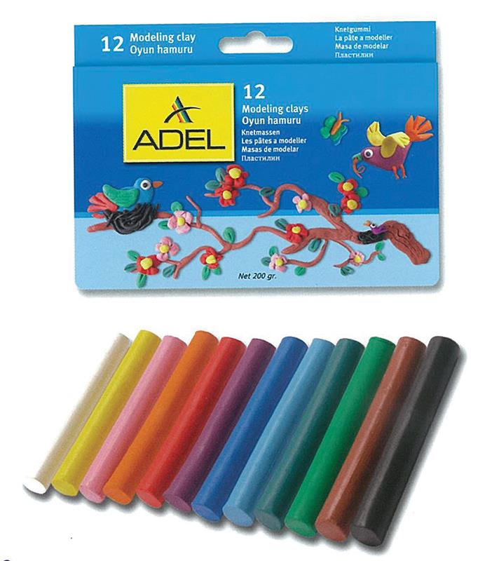 Adel Adel πλαστελίνη 12 χρώματα 200γρ. 21659---03-2