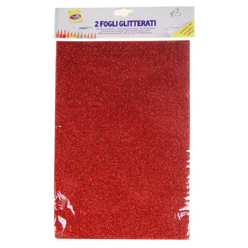 Next Φύλλα glitter κόκκινα 20x30εκ. 2τεμ. σε blister 24859-02---2