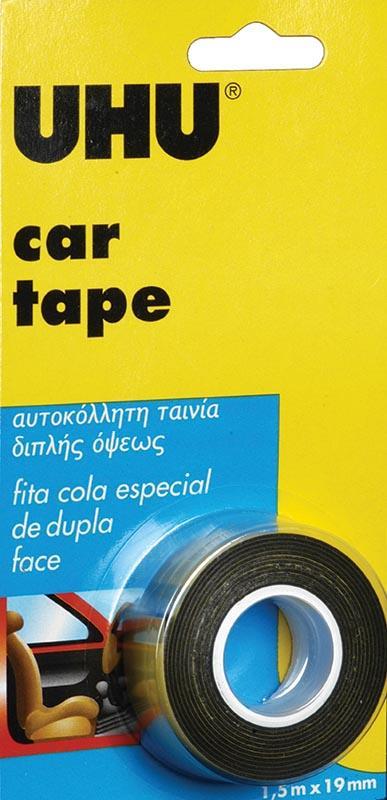 Uhu Uhu ταινία διπλής όψης μαύρη car tape 19χιλ. x 1.5μ. 26043---ΓΖ-2