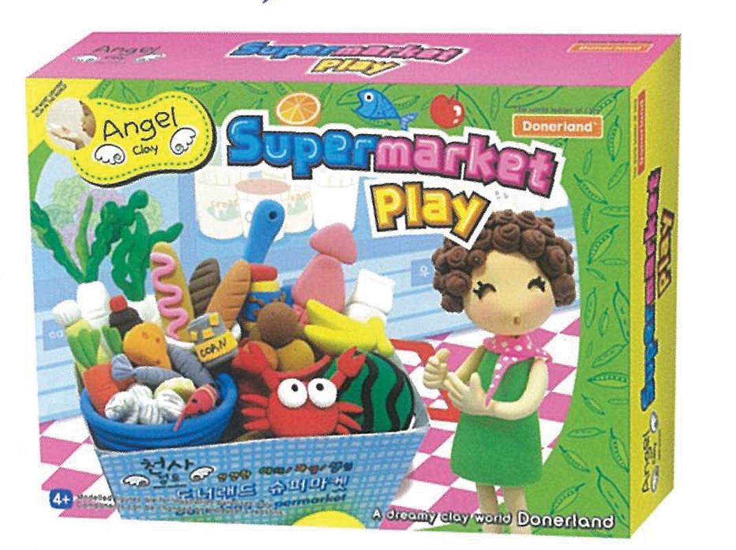 Donerland Σετ Supermarket από ελαφρύ πηλό angel clay Υ30x63x27εκ. 28301---ΔΑ-2