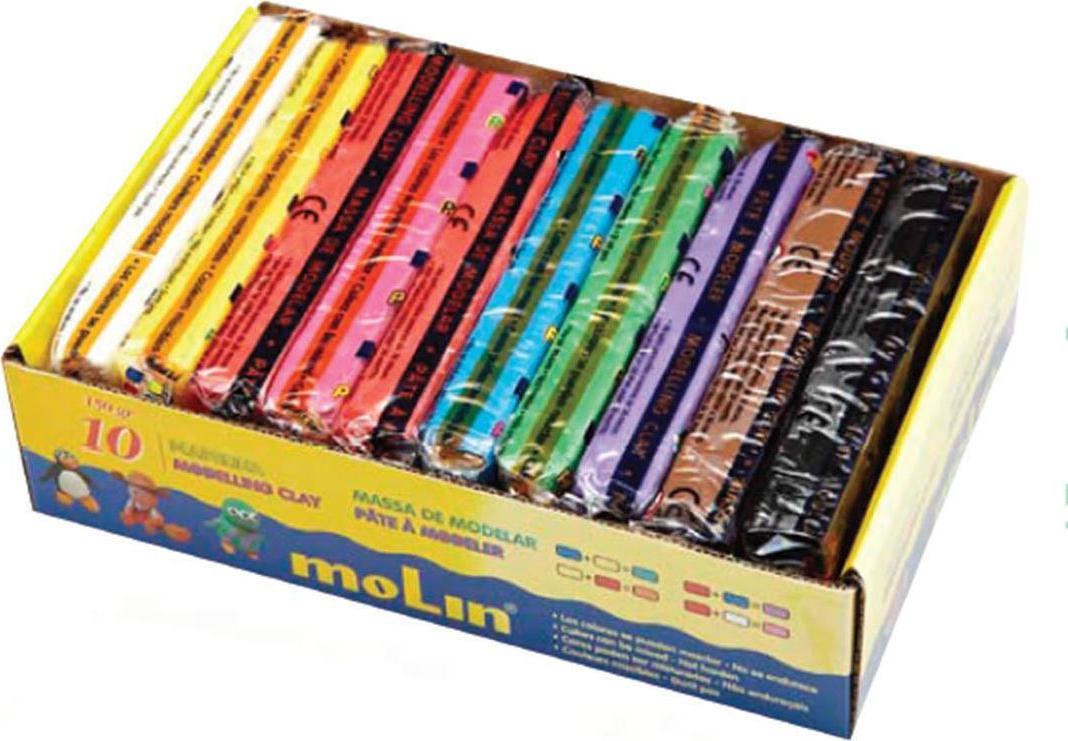 Molin Molin πλαστελίνη κοκτέηλ 10 χρώματα 50γρ. 29845---ΕΔ-2