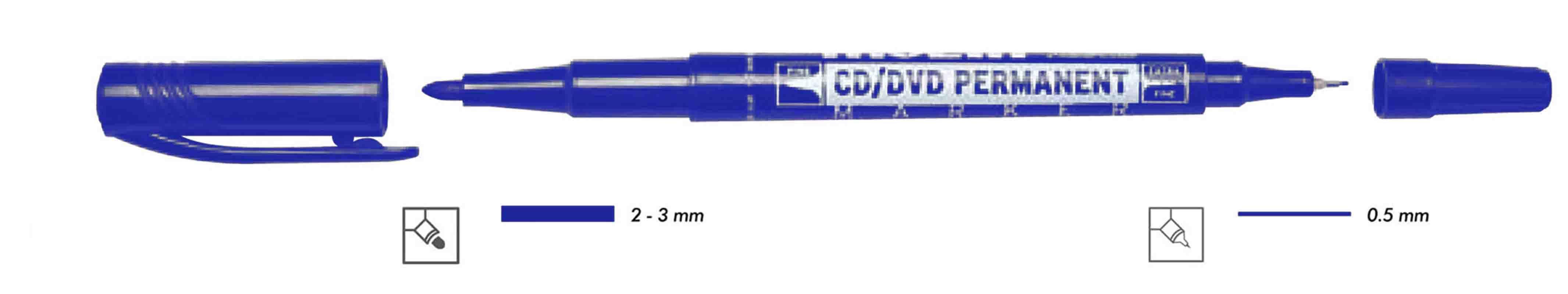 Molin Molin διπλός ανεξίτηλος μαρκαδόρος για cd μπλε 29853-03ΕΔ-2