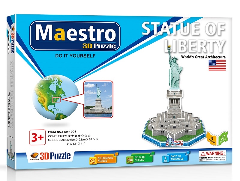 Remoundo 3D ΠΑΖΛ Statue of Liberty 37ΤΜΧ MY1001 6970114321015