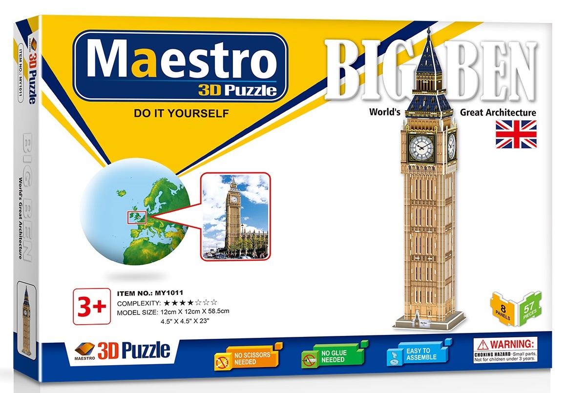 Remoundo 3D ΠΑΖΛ Big Ben 57ΤΜΧ MY1011 6970114321114