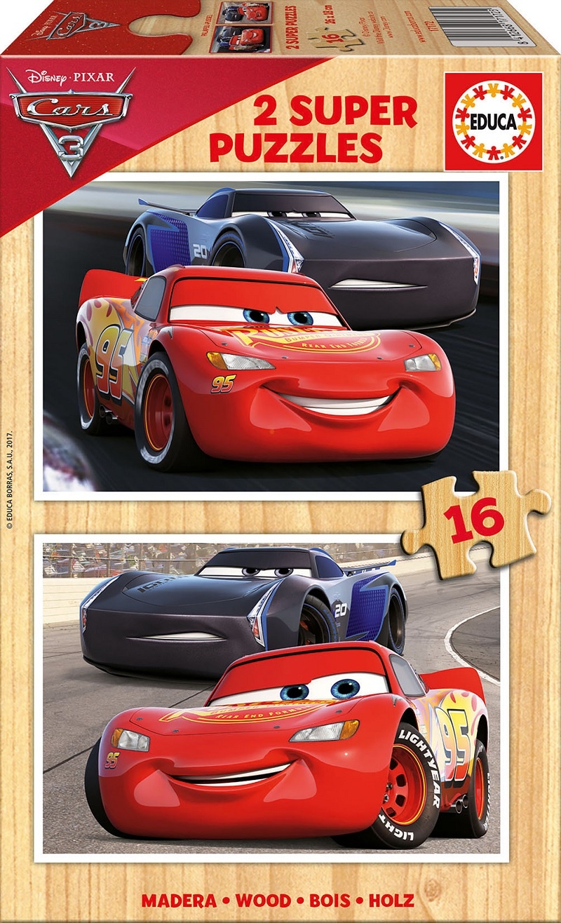 Educa Παζλ Ξύλινο CARS 3 2x16 17172 8412668171725