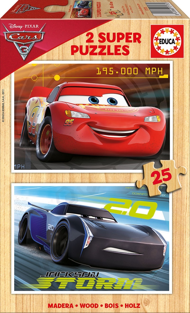 Educa Παζλ Ξύλινο CARS 3 2x25 17173 8412668171732