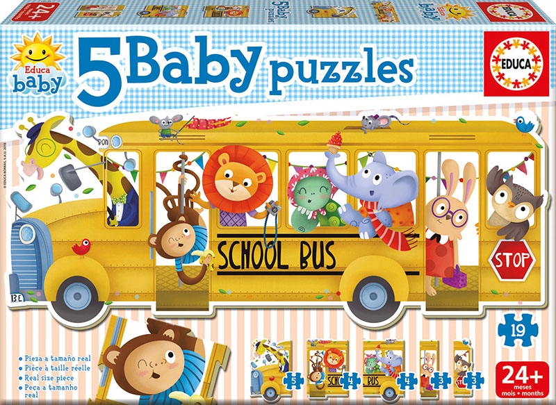 Educa Παζλ 24 MONTHS ANIMALS SCHOOL BUS 17575 8412668175754