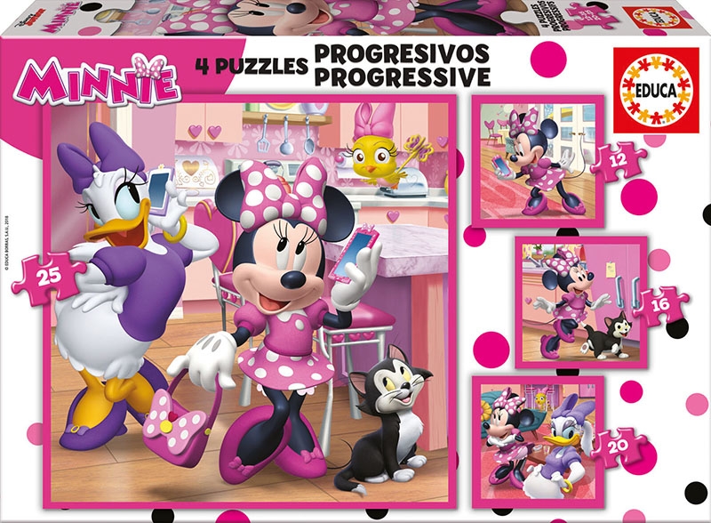 Educa Παζλ 4 MINNIE (12-16-20-25) 17630 8412668176300